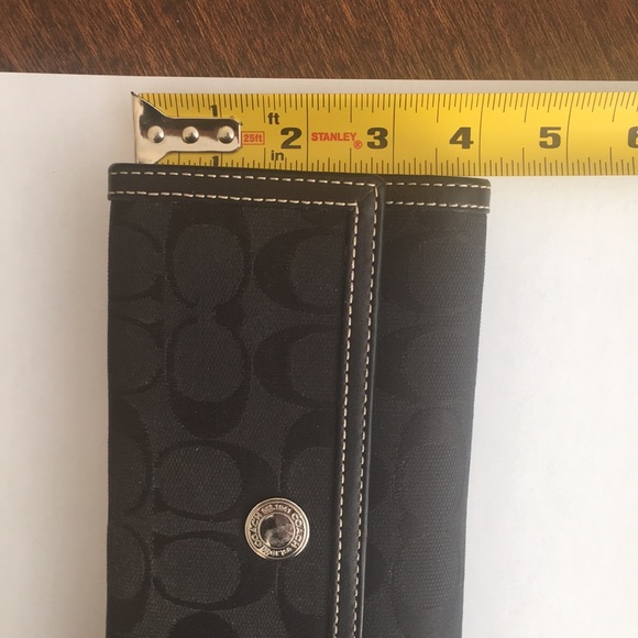 Black fabric Coach wallet. - Picture 2 of 5